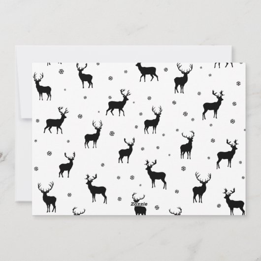 Vrolijk kerstscript rendier kerstfoto feestdagenkaart (Achterkant)