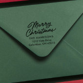 Vrolijk kerstscript retouradres  zelfinktende stempel