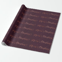 Vrolijk kerstscript Roos Gold Plum Burgundy