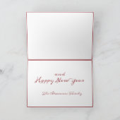 Vrolijk kerstscript Roze Eenvoudige moderne feestd Feestdagen Kaart (Binnen)