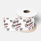 vrolijk kerstscript satijn lint (Spoel)