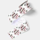 vrolijk kerstscript satijn lint (Achterkant)