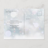 Vrolijk kerstscript Snowflakes Kantoor Holiday Aankondigingskaart (Achterkant)