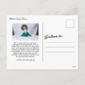 Vrolijk kerstscript twee foto's feestdagenkaart (Achterkant)