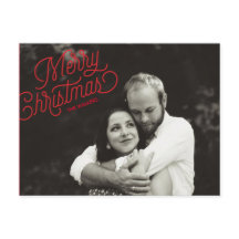 Vrolijk Kerstscript Vakantie Foto Briefkaart