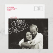 Vrolijk Kerstscript Vakantie Foto Briefkaart (Voorkant / Achterkant)