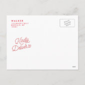 Vrolijk Kerstscript Vakantie Foto Briefkaart (Achterkant)