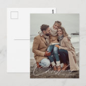 Vrolijk kerstscript Vakantie fotokaart Briefkaart (Voorkant / Achterkant)