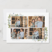 Vrolijk kerstscript Waterverf groen Feestdagenkaart (Achterkant)