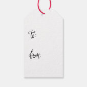 Vrolijk kerstscript White Holly Wreate Cadeaulabel (Achterkant)