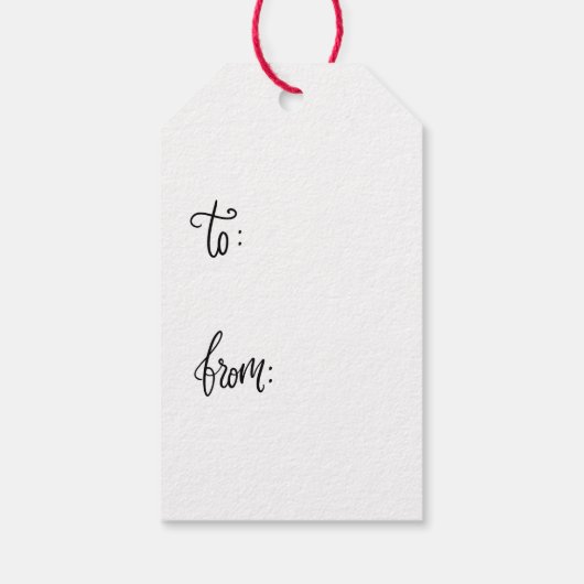 Vrolijk kerstscript White Holly Wreate Cadeaulabel (Achterkant)