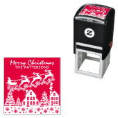 Vrolijk kerstscript Winter Feestdagen Aangepaste n Zelfinktende Stempel (In situ)