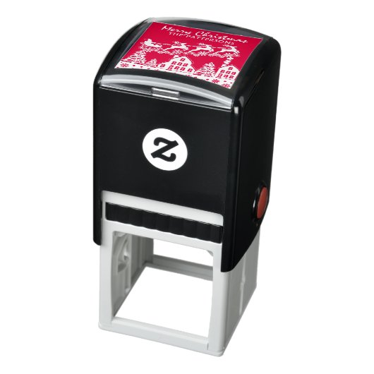 Vrolijk kerstscript Winter Feestdagen Aangepaste n Zelfinktende Stempel (Product)