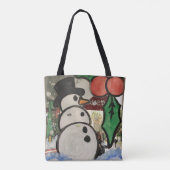 Vrolijk kerstselfie! tote bag (Achterkant)