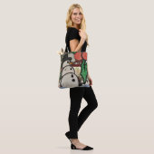 Vrolijk kerstselfie! tote bag (Op model)