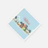 Vrolijk kerstservetten | Feestdag Servet (Hoek)