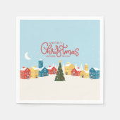 Vrolijk kerstservetten | Feestdag Servet (Voorkant)