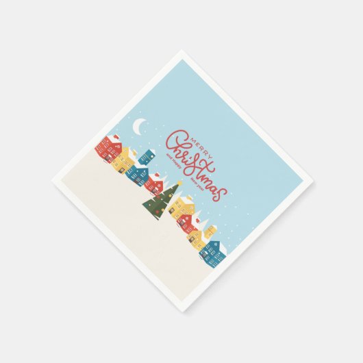 Vrolijk kerstservetten | Feestdag Servet (Hoek)