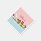 Vrolijk kerstservetten | Feestdag Servet (Hoek)