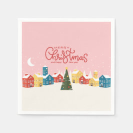 Vrolijk kerstservetten | Feestdag Servet