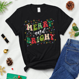 Vrolijk kerstShirt - Merry and Bright T-shirt