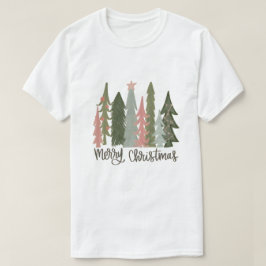 Vrolijk kerstshirt met feestelijk boomontwerp t-shirt