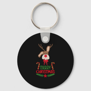 Vrolijk kerstShirt, Rudolph-Kerstmis Sleutelhanger