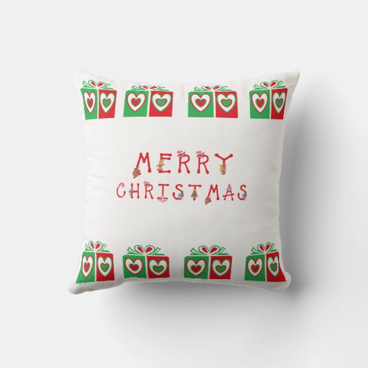 Vrolijk kerstSierkussen voor Sofa of Bed Kussen (Achterkant)