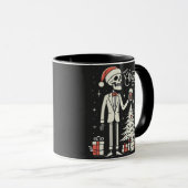 Vrolijk kerstskeleton mok (Voorkant rechts)