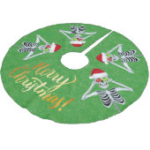 Vrolijk kerstskeletten in Santa Hats Ornamenten Kerstboom Rok (Gekanteld)