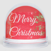 Vrolijk kerstsneeuw wereldbol sneeuwbol (Voorkant)