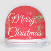 Vrolijk kerstsneeuw wereldbol sneeuwbol (Achterkant)
