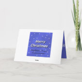 Vrolijk kerstsneeuwen feestdagen kaart (Achterkant)