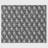 Vrolijk kerstSnoep en sneeuwvlokken Cadeaupapier (Vlak)