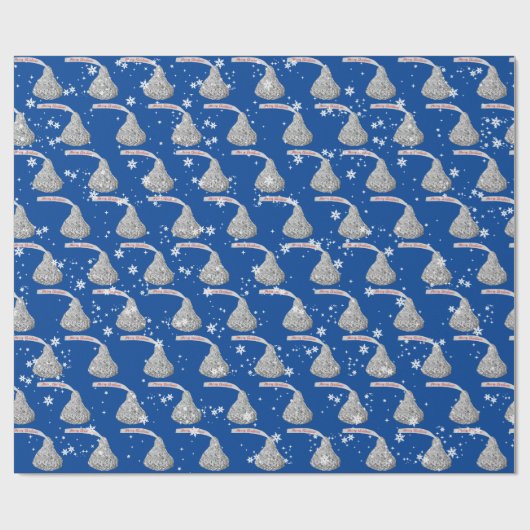 Vrolijk kerstSnoep en sneeuwvlokken Cadeaupapier (Vlak)