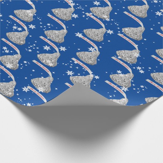 Vrolijk kerstSnoep en sneeuwvlokken Cadeaupapier (Hoek)