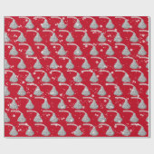 Vrolijk kerstSnoep en sneeuwvlokken Cadeaupapier (Vlak)