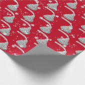 Vrolijk kerstSnoep en sneeuwvlokken Cadeaupapier (Hoek)