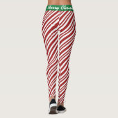 Vrolijk kerstSnoep Stripte Leggings (Achterkant)