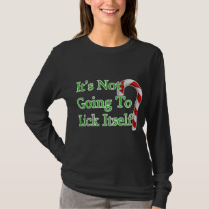 Vrolijk kerstsnoepje Het gaat niet likken T-shirt