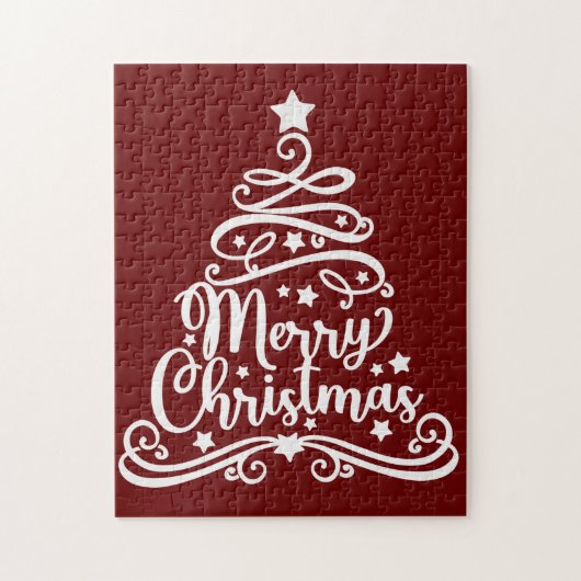 Vrolijk kerstsnowflakes, gelukkig nieuwjaar legpuzzel (Verticaal)