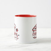 Vrolijk kerstsnowflakes, gelukkig nieuwjaar mok (Midden)