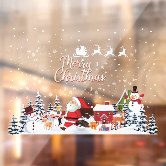 Vrolijk kerstsnowflakes, gelukkig nieuwjaar raamsticker (Vel 2)