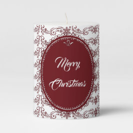 Vrolijk kerstsnowflakes met Floral Red Custom