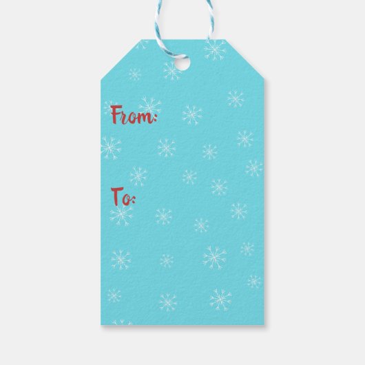 Vrolijk kerstsnowman en blauwe vogel cadeaulabel (Achterkant)