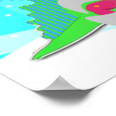 Vrolijk kerstsnowman en Poster van Dinosauriërs (Hoek)