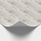 Vrolijk kerstsnowman met gouden ster cadeaupapier (Hoek)