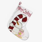 Vrolijk kerstsok, Sneeuwman koffie Grote Kerstsok (Voorkant (Hangend))