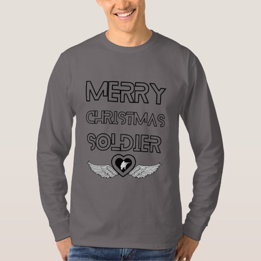 Vrolijk kerstsoldaat t-shirt (Voorkant)