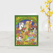 Vrolijk kerstspeelgoed kaart (Gele Bloem)